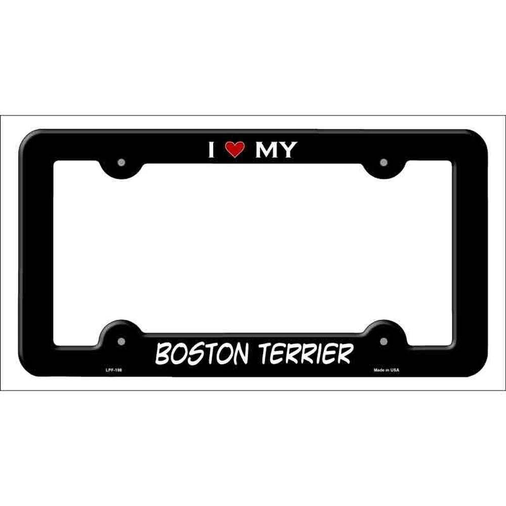 I Love My Boston Terrier Metal License Plate Frame eBay Motors:Parts & Accessories:Car & Truck Parts & Accessories:Exterior Parts & Accessories:License Plates & Frames Style Your Walls